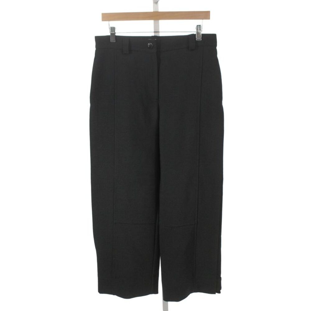 See by Chloe Women Cropped Black Polyester Pants Button Closure Size 40